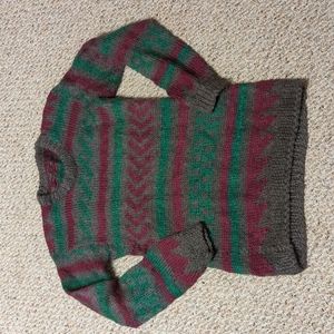 Hand knit wool sweater